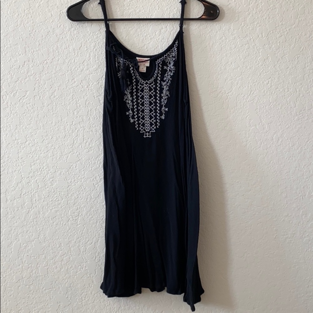 Black dress with white detail